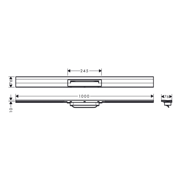 Hansgrohe RainDrain Flex Duş Kanalı 100 cm Kesilebilir Parlak Altın