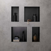 Hansgrohe XtraStoris Minimalistic Duvar Nişi  Açık Çerçeveli 300/150/100 Satin Siyah