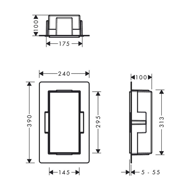 Hansgrohe XtraStoris Duvar Nişi 30x15x10 Satin Beyaz