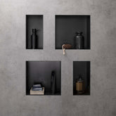 Hansgrohe XtraStoris Minimalistic Duvar Nişi  Açık Çerçeveli 300/300/100 Satin Siyah