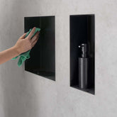 Hansgrohe XtraStoris Minimalistic Duvar Nişi  Açık Çerçeveli 300/300/100 Satin Siyah