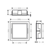 Hansgrohe XtraStoris Duvar Nişi 30x30x10 Bronz/Siyah