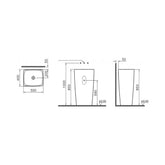 Vitra Metropole Monoblok Lavabo 50 cm Taşma Deliksiz