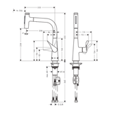 Hansgrohe Metris Select M71 Eviye Bataryası