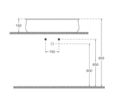 Fluido Tezgah Üzeri Çanak Lavabo 60cm