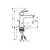 Hansgrohe Logis E Lavabo Bataryası 110 Sifon Kumandalı Fine Coolstart
