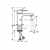 Hansgrohe Vernis Shape Lavabo Bataryası 110