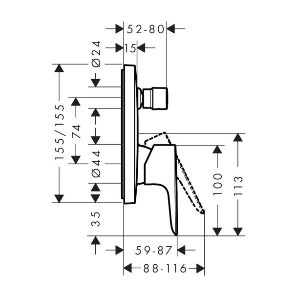 Hansgrohe Talis E Ankastre Banyo Bataryası
