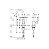 Hansgrohe Logis M31 Tek Kollu Eviye Bataryası 260