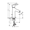 Hansgrohe Talis S Lavabo Bataryası 100  Sifon Kumandalı