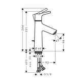 Hansgrohe Talis S Lavabo Bataryası 100  Sifon Kumandalı