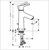 Hansgrohe Talis S 100 Lavabo Bataryası CoolStart Sifon Kumandalı