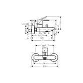 Hansgrohe Rebris S Banyo Bataryası Satin Siyah