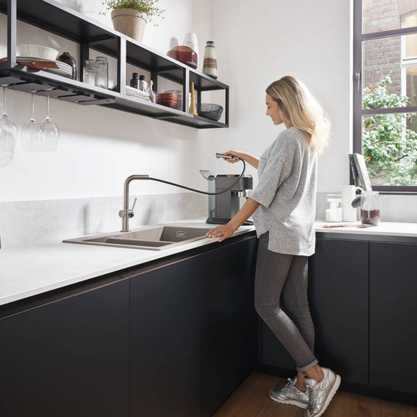 Hansgrohe Talis M54 Eviye Bataryası 270 Spiralli 1 jet  + SBox