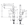 Hansgrohe Talis M54 Tek Kollu Eviye Bataryası 270 1jet (Spiralsiz)