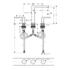 Hansgrohe Tecturis E 3 Delikli Lavabo Bataryası 150