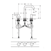 Hansgrohe Tecturis S 3 Delikli Lavabo Bataryası 150