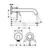 Hansgrohe Tecturis S Ankastre Lavabo Bataryası 225 Krom İç Set Dahil