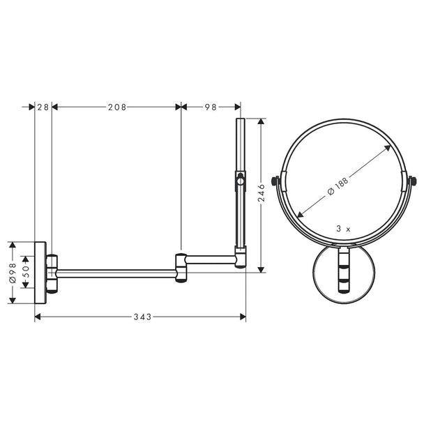 Hansgrohe Logis Makyaj Aynası