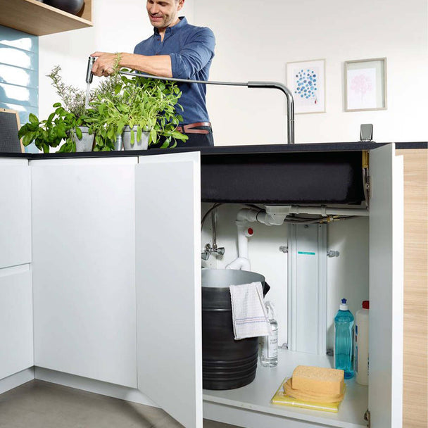 Hansgrohe Metris Select M71 Eviye Bataryası 2 Delikli Spiralli 1jet sBox
