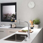 Hansgrohe M5117-H300 Tek Kollu Eviye Bataryası Spiralli 2Jet + Sbox