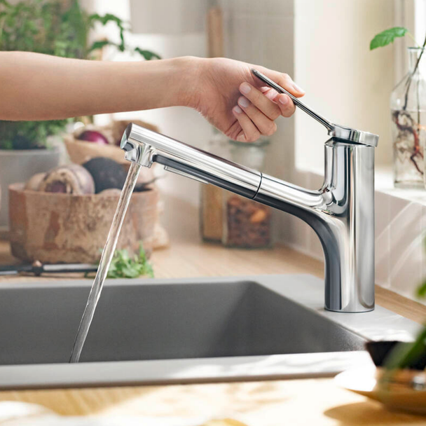 Hansgrohe Zesis M33 Krom Tek Kollu Eviye Bataryası 150 2 jet