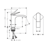 Hansgrohe Vivenis Lavabo Bataryası 110 Sifon Kumandalı