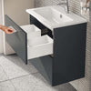 Vitra Mia 60 cm Antrasit Banyo Dolabı + Ayna Seti
