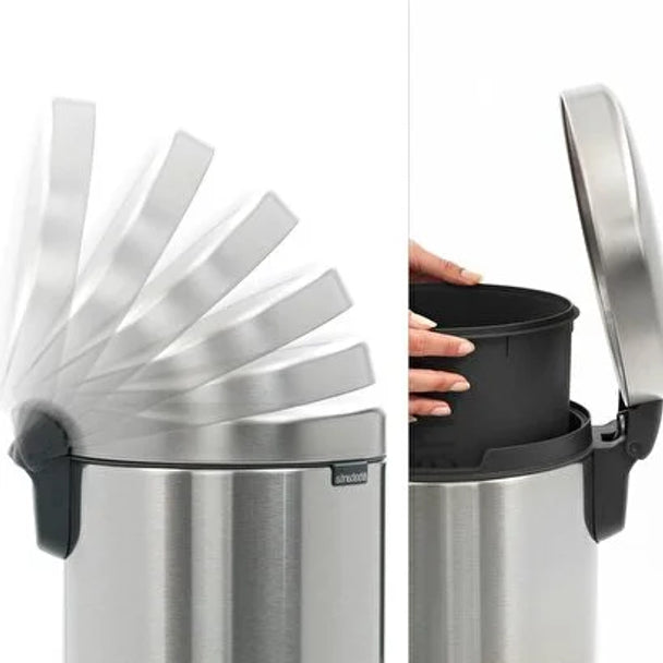Brabantia Soft Pedallı Çöp Kovası 5lt Parlak Paslanmaz Çelik