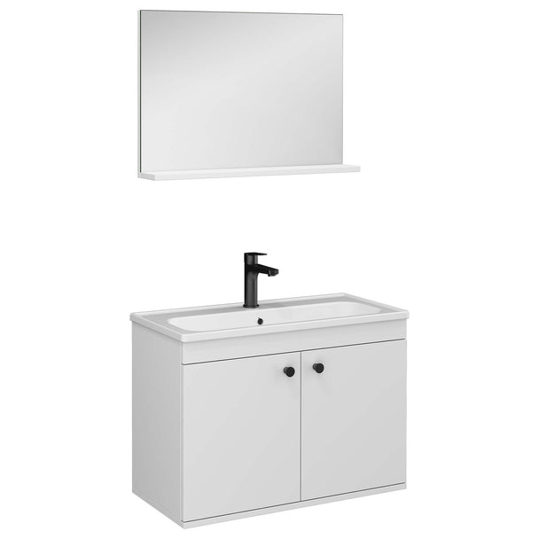 Ece City 80 Banyo Dolabı Seti beyaz