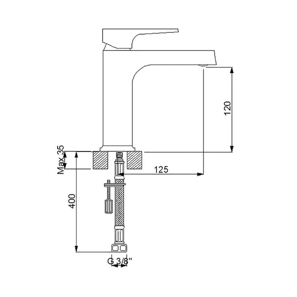 Newarc Aqua Lavabo Bataryası Altın