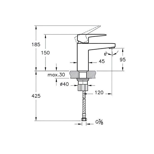 Artema Root Square Lavabo Bataryası S