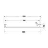Duravit Starck T Uzun Havluluk 800 mm Mat Siyah