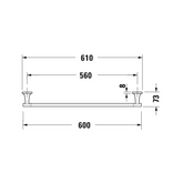 Duravit Starck T Uzun Havluluk 600 mm teknik