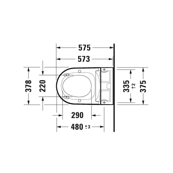 Duravit SensoWash Starck F Akıllı Klozet Seti Teknik-1