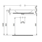 Bocchi Etna Mat Mint Yeşil Çanak Lavabo 58 cm