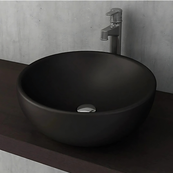 Bocchi Venezia Mat Siyah Çanak Lavabo 45 cm