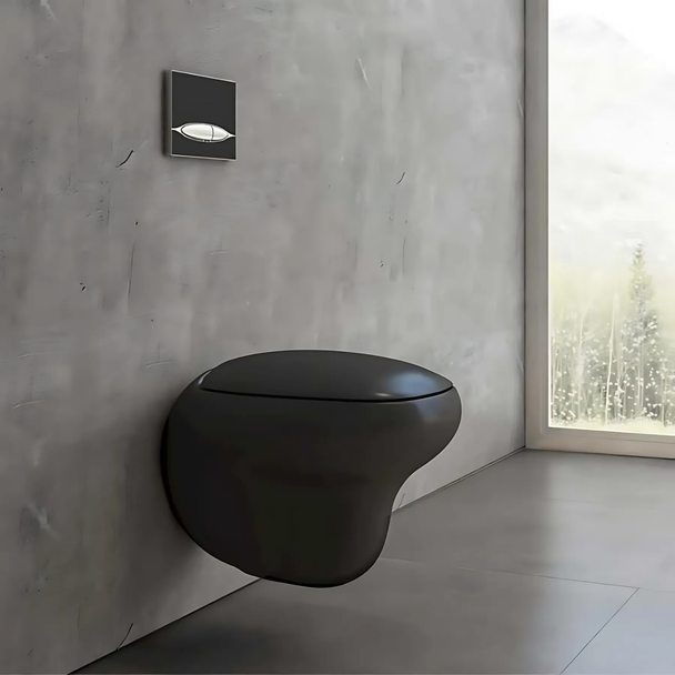 Bocchi Fenice Rimless Asma Klozet Mat Siyah