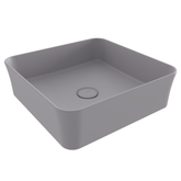 Bocchi Sottile Slim Line Kare Mat Gri Tezgah Üstü Lavabo 38 cm
