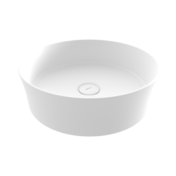 Bocchi Sottile Slim Line Mat Beyaz Tezgah Üstü Lavabo 38 cm Yuvarlak