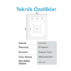 Crauf Lusso 38 x 47 Cm Tezgah Üstü Eviye