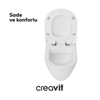 Creavit Terra Rim-Off Asma Klozet Beyaz TP329