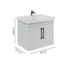 Creavit D20 65 cm Kapaklı Lavabo Dolabı Beyaz Lake