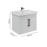 Creavit D20 65 cm Kapaklı Lavabo Dolabı Beyaz Lake