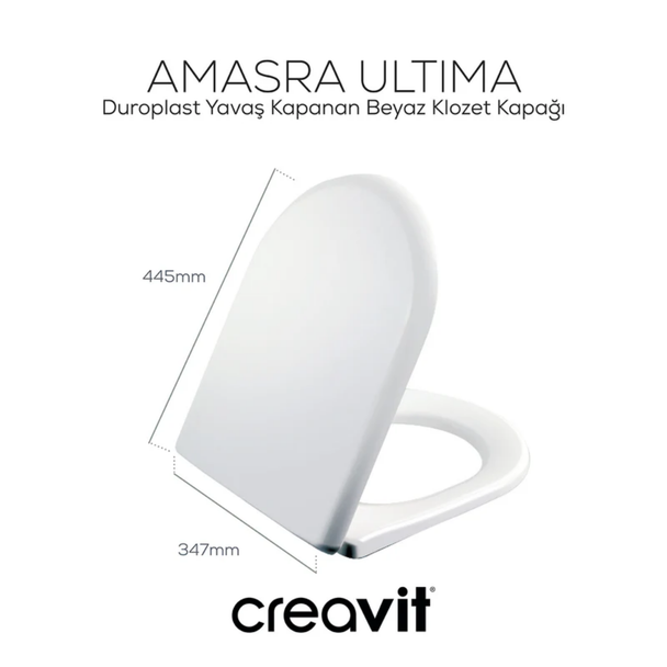 Creavit Amasra Ultima Soft Klozet Kapağı Beyaz