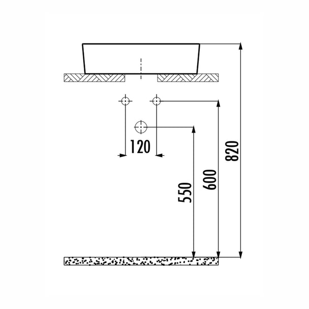 Creavit Loop 45 cm Setüstü Lavabo Mat Antrasit