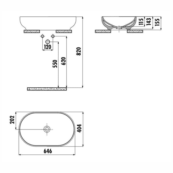 Creavit Mina 40 x 65 cm Setüstü Lavabo