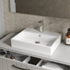 Creavit Next 40 x 50 cm Setüstü Düz Kare Lavabo