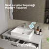 Creavit Next 50 x 50 cm Setüstü Düz Kare Lavabo