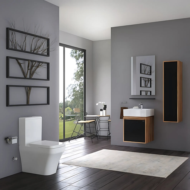 Creavit Next 50 x 50 cm Setüstü Düz Kare Lavabo